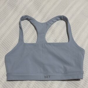 SET Active Light Support Racerback Sports Bra in Dusty Blue